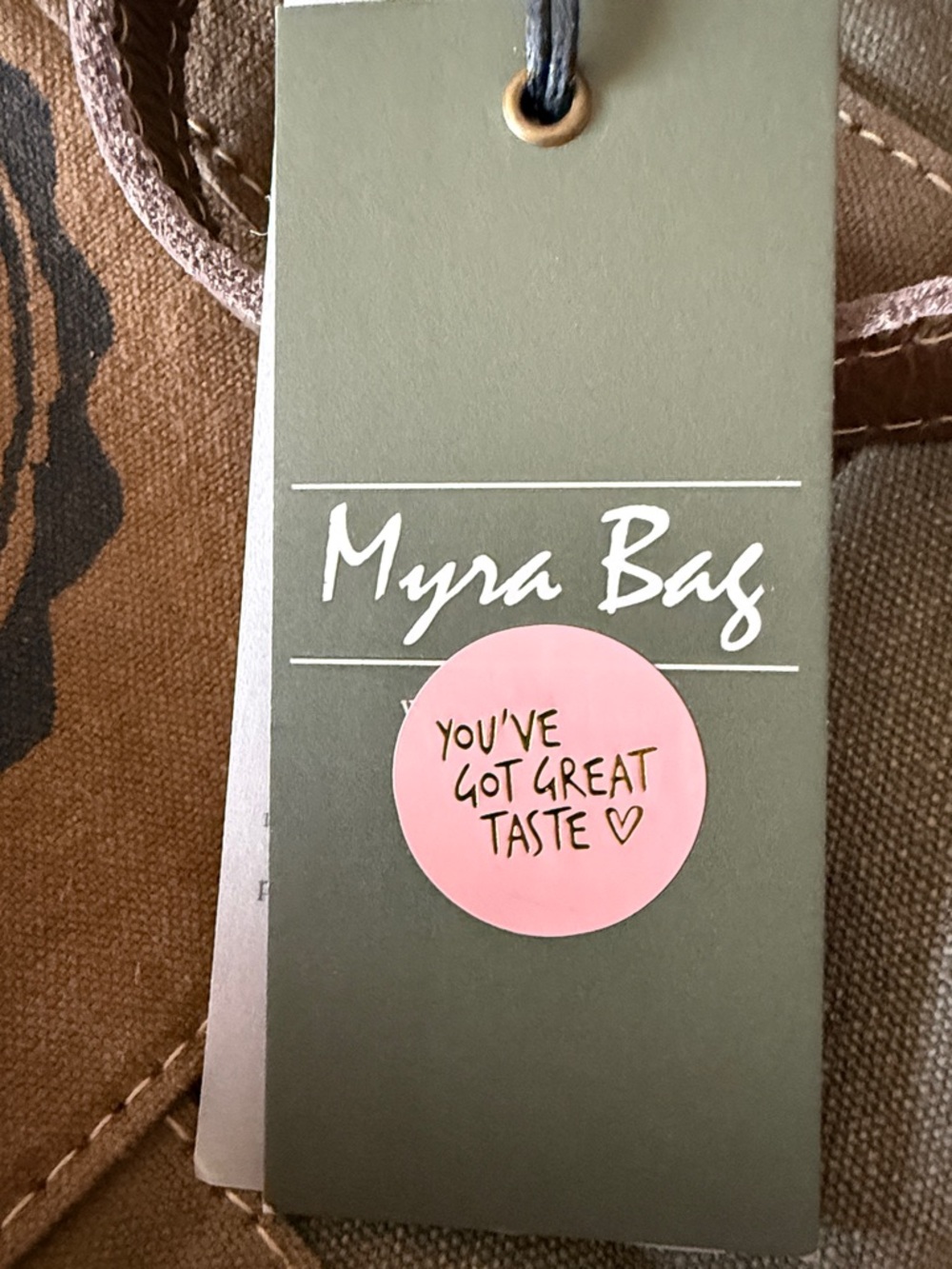 Myra Bag Vintage Design Two-Tone Tote Bag - Picture 3 of 5